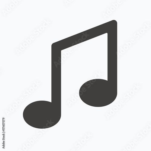 Music icon. Musical note sign.
