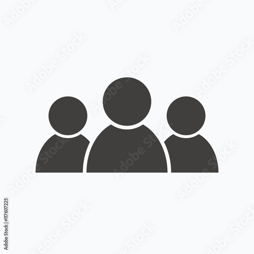 People icon. Group of humans sign.