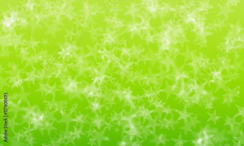 Stars bokeh abstract on gre...