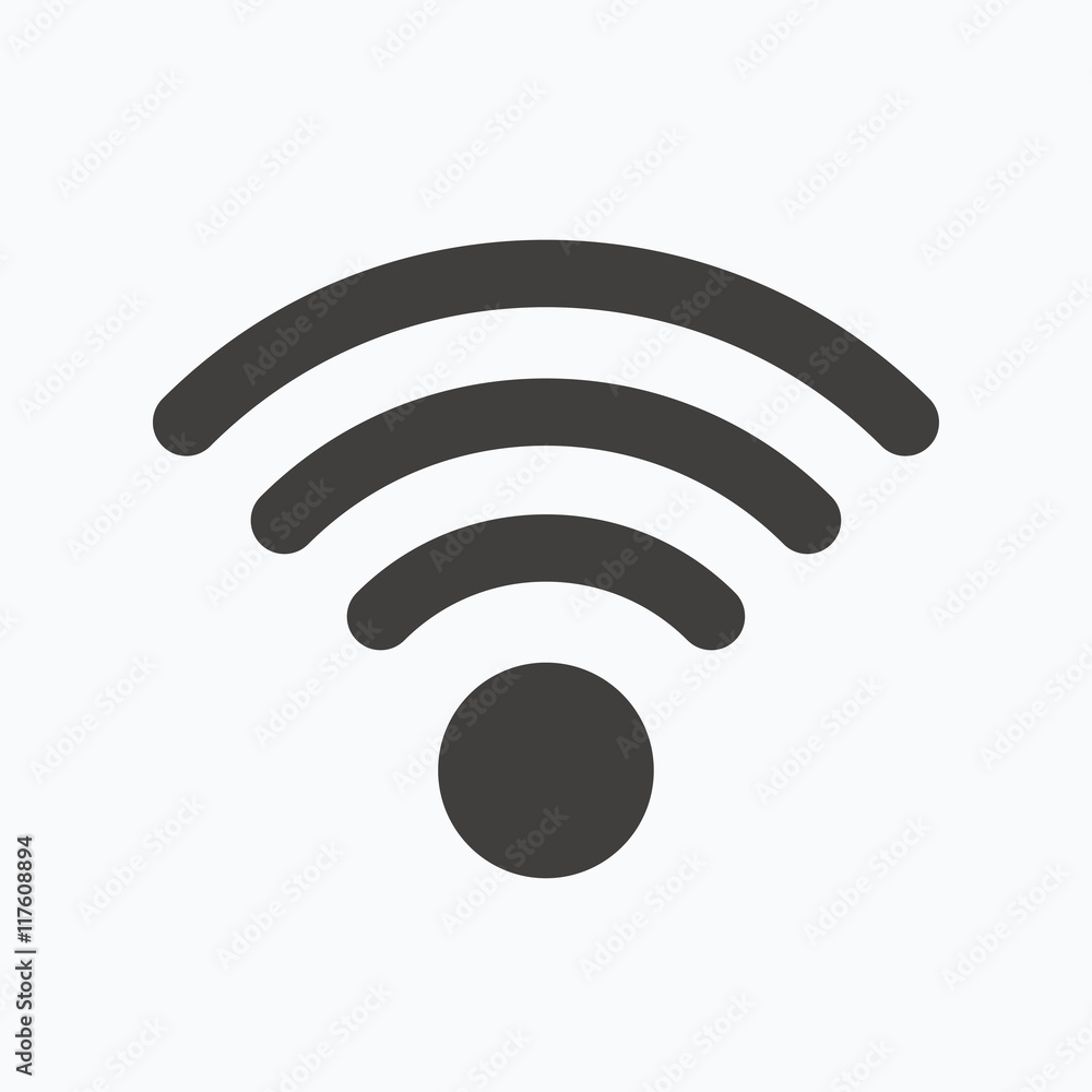 Wifi icon. Wireless internet sign.