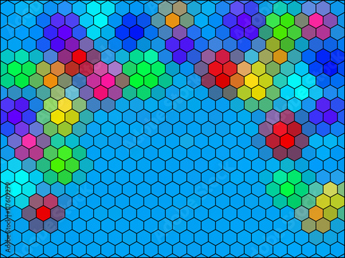 Colors low poly hexagon style vector mosaic background