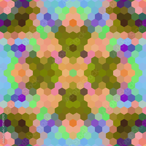 Wallpaper Mural Kaleidoscopic low poly hexagon style vector mosaic background Torontodigital.ca