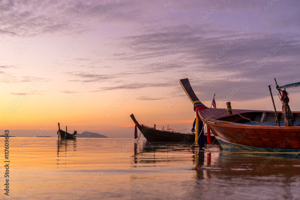 Beautiful sunrise in Rawai Phuket island Thailand