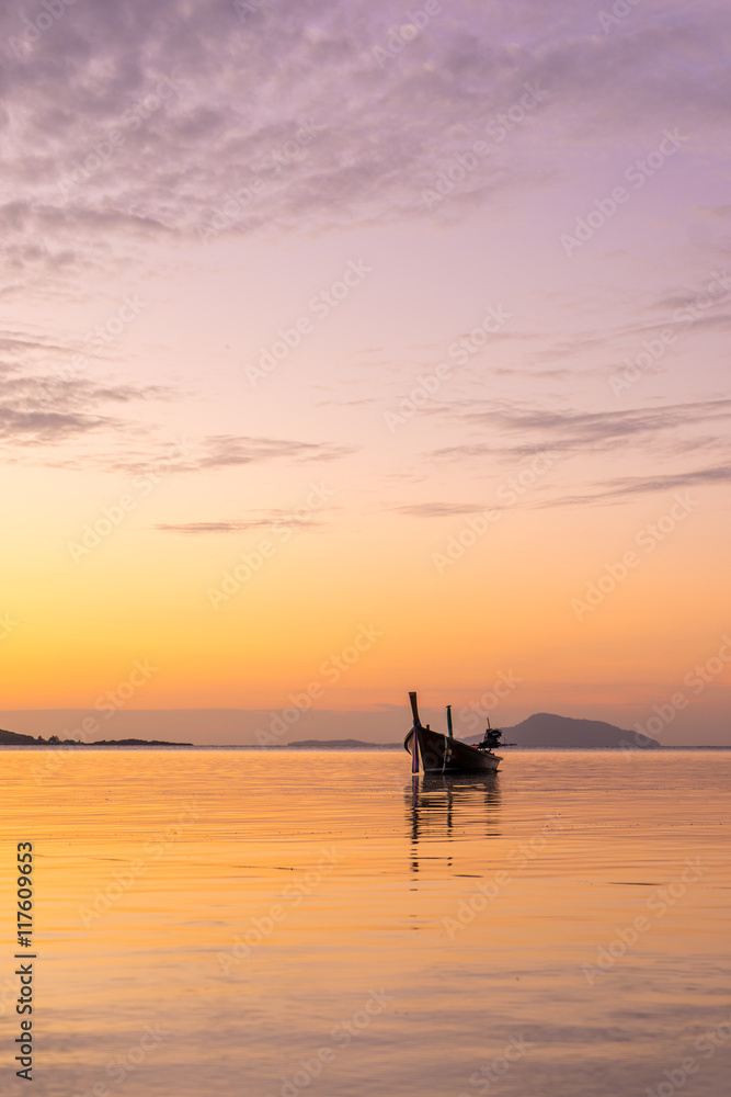 Beautiful sunrise in Rawai Phuket island Thailand