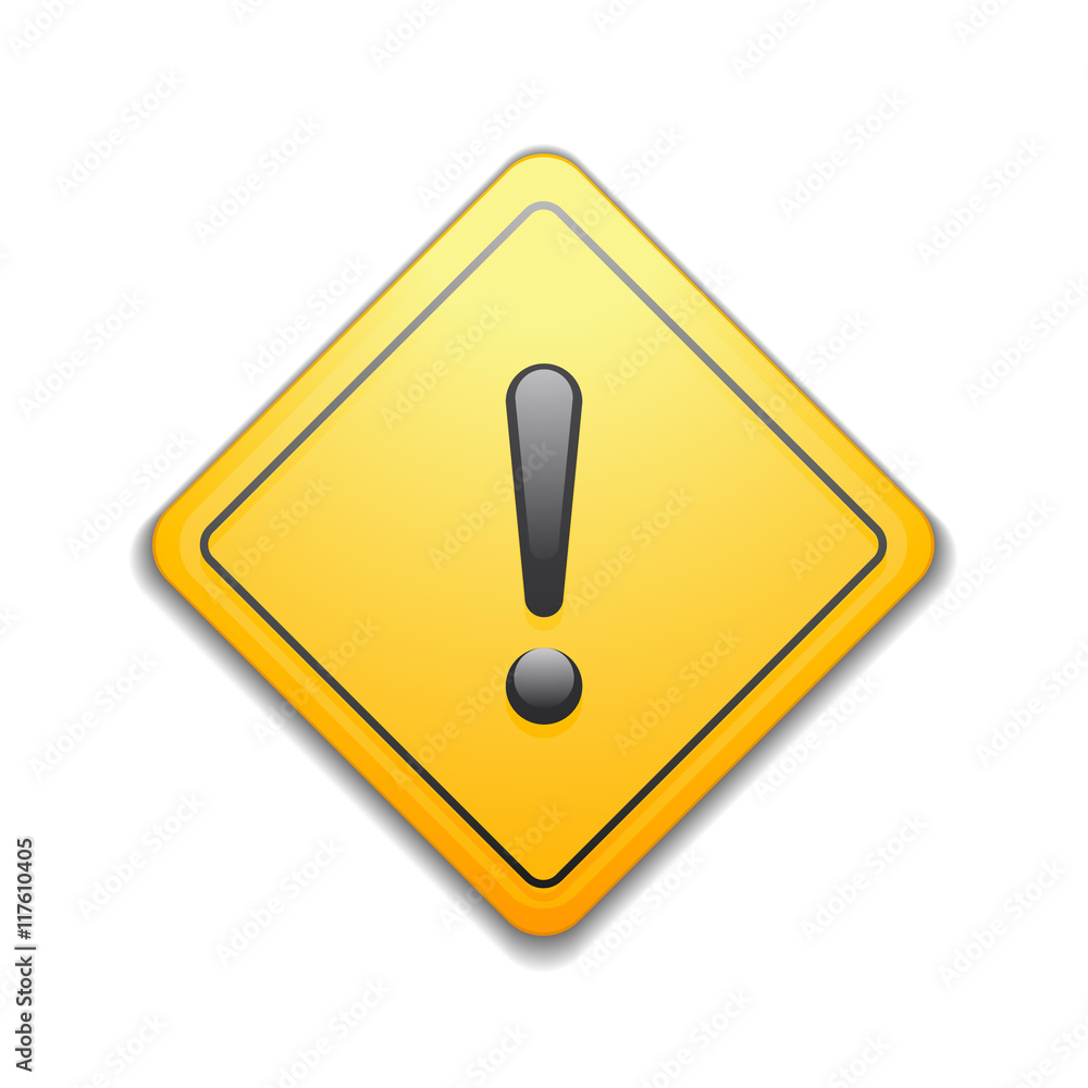 Exclamation danger sign Exclamation danger sign