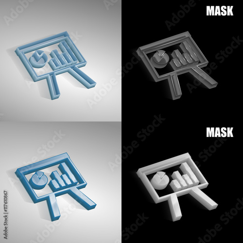 szklana ikona 3D vektor