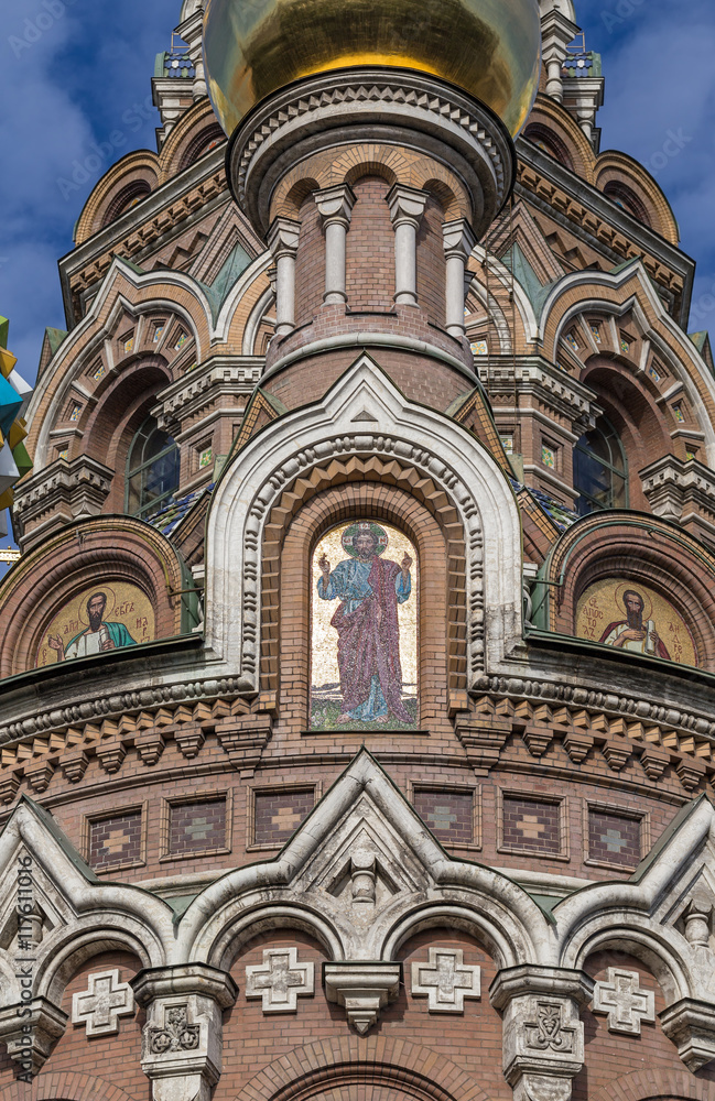 Detail of Church of Savior on Spilled Blood, St. Petersburg, Russia
