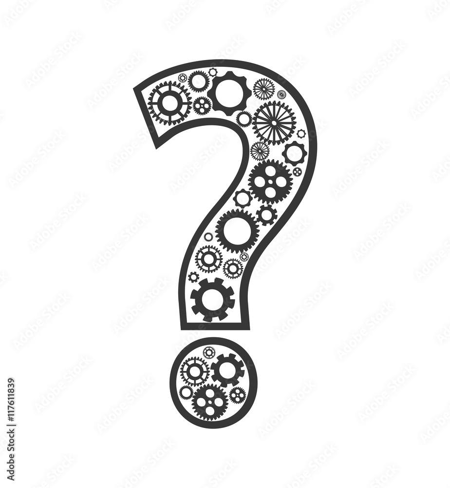 Naklejka premium question mark ask symbol problem icon. Isolated and flat illustration. Vector graphic
