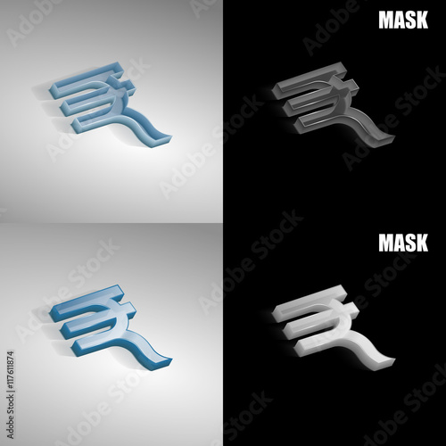szklana ikona 3D vektor