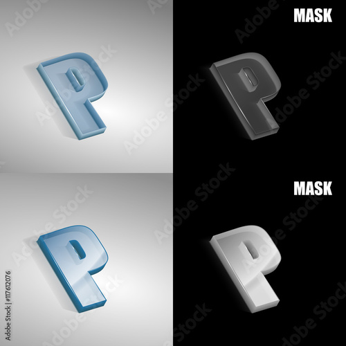 szklana ikona 3D vektor