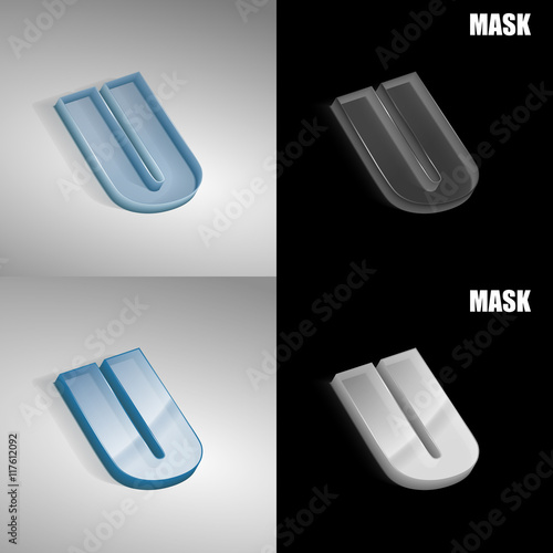 szklana ikona 3D vektor