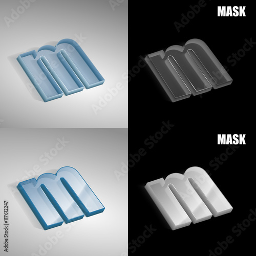 szklana ikona 3D vektor