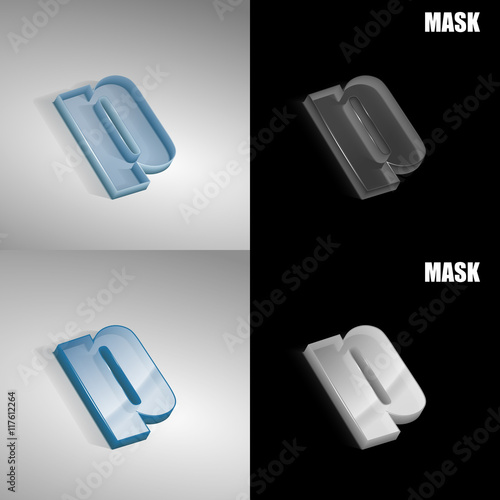 szklana ikona 3D vektor
