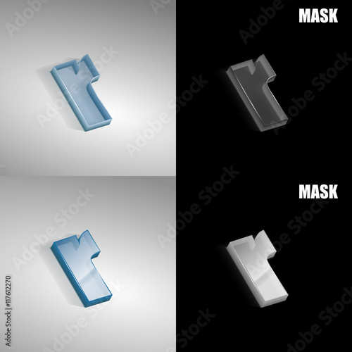 szklana ikona 3D vektor