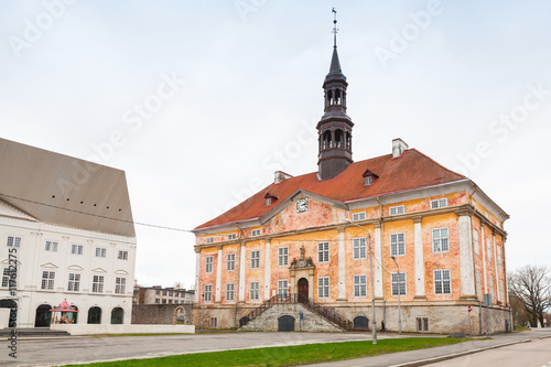 Old building of Town Hall. Narva town, Estonia