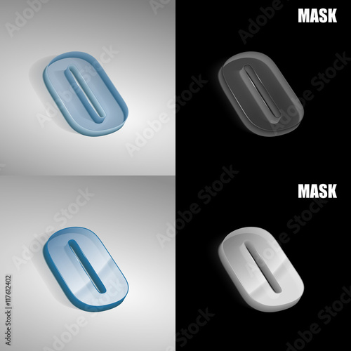 szklana ikona 3D vektor