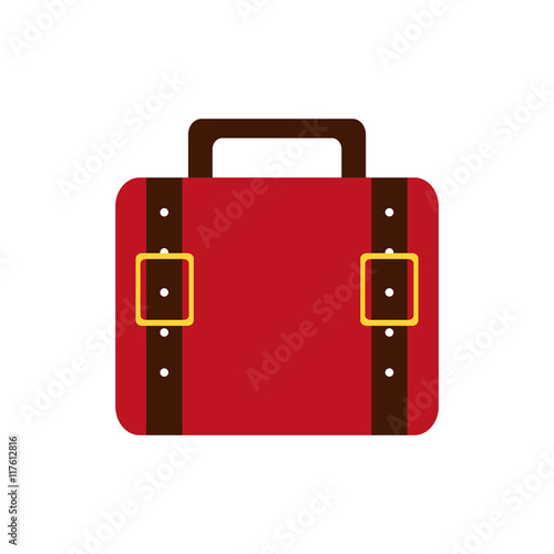 suitcase baggage luggage travel icon. Isolated and flat illustration. Vector graphic