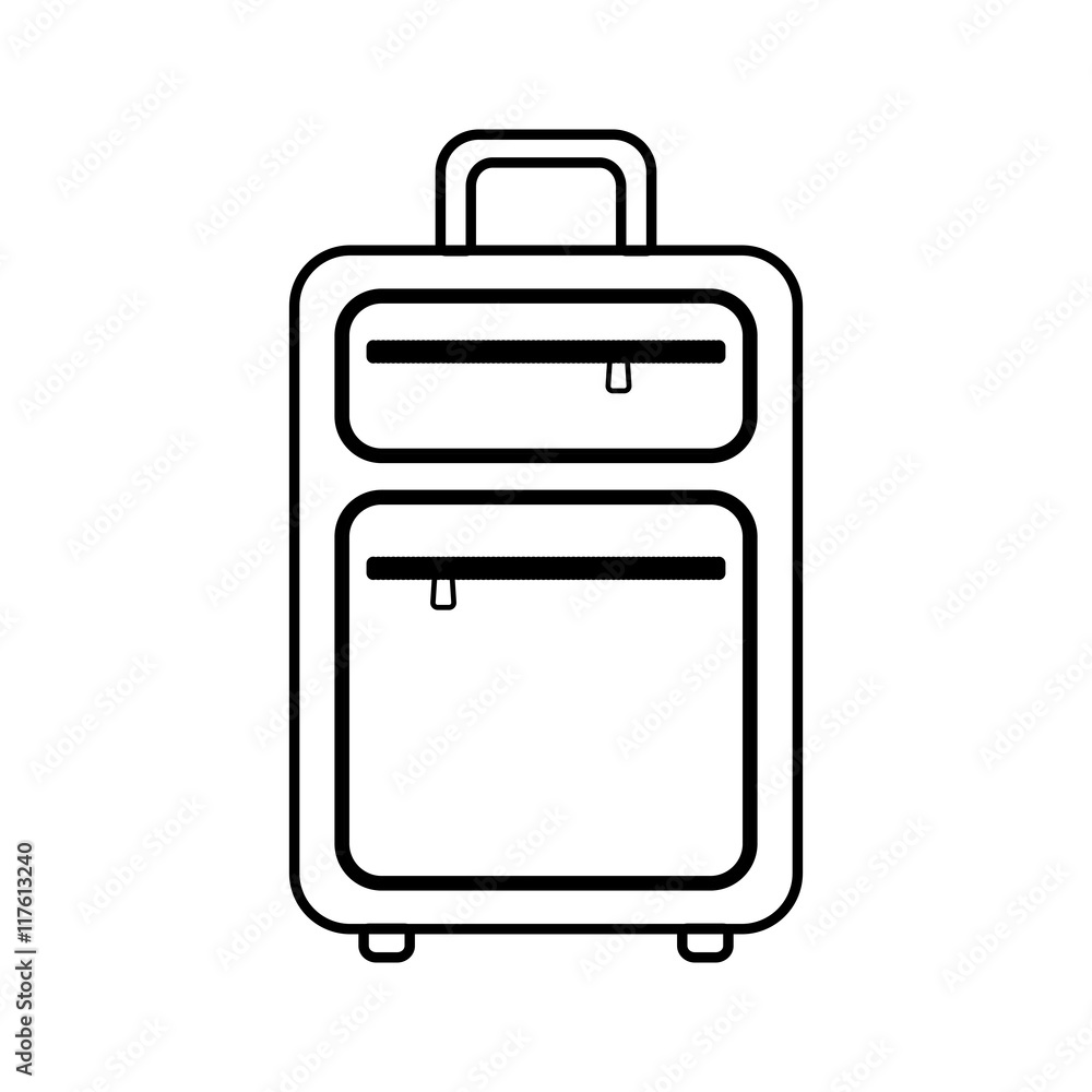 Obraz premium bag baggage luggage travel icon. Isolated and flat illustration. Vector graphic