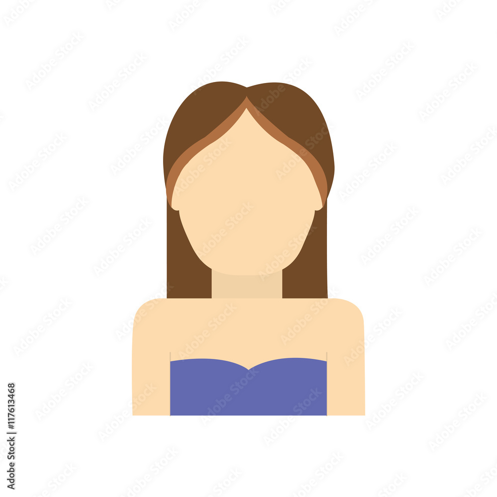 girl woman female head person icon. Isolated and flat illustration. Vector graphic girl woman female head person icon. Isolated and flat illustration. Vector graphic