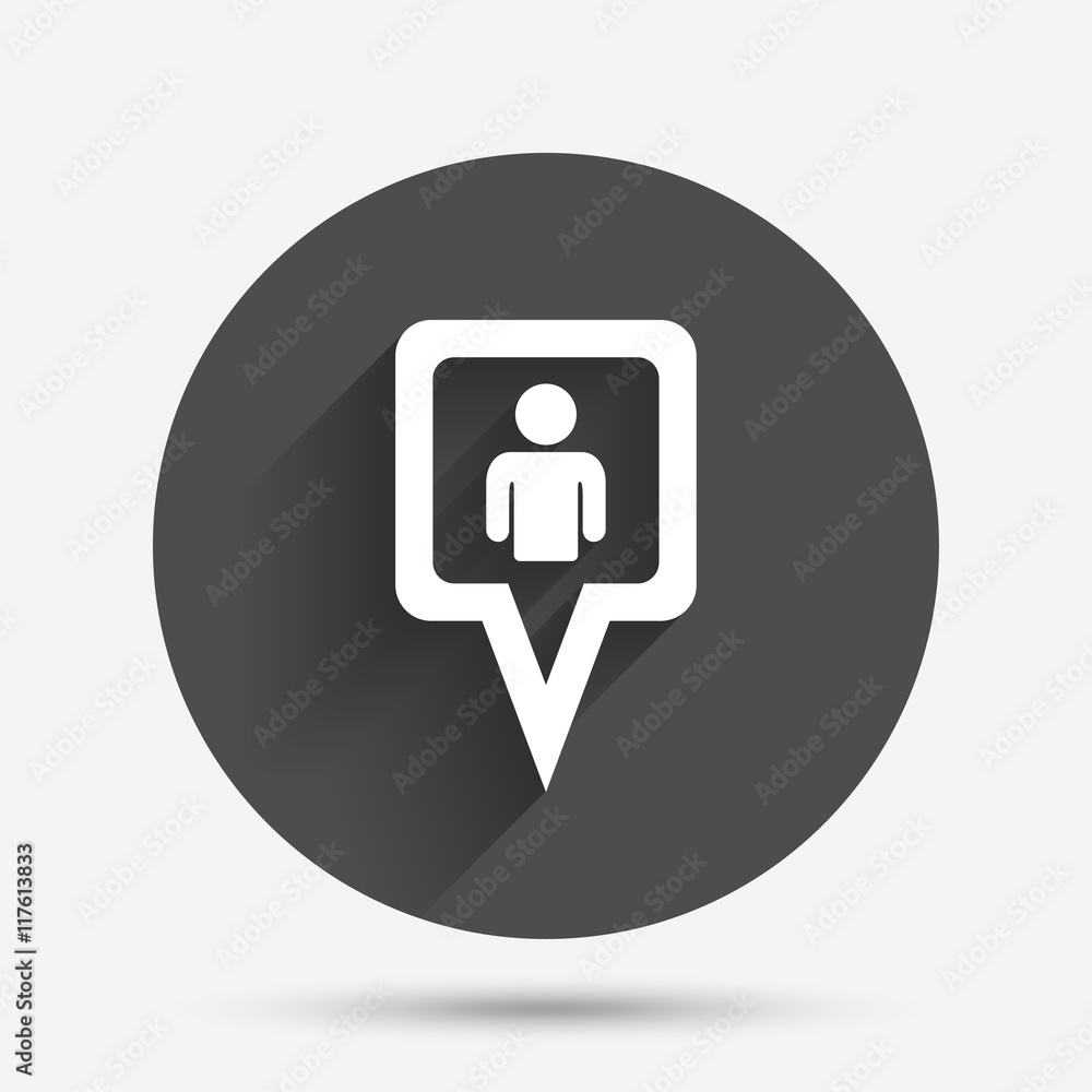 Map pointer user sign icon. Marker symbol. Map pointer user sign icon. Marker symbol.