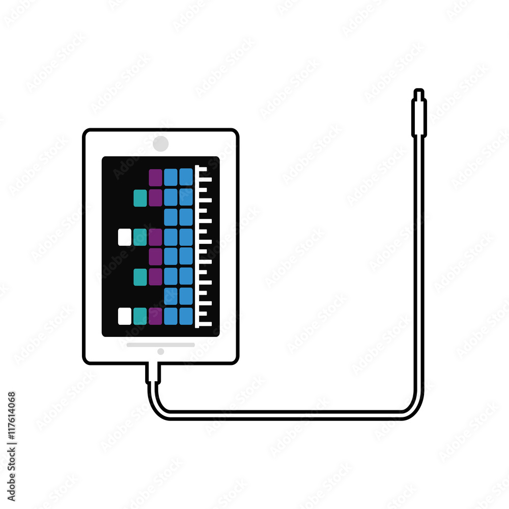 smartphone equalizer music sound dj melody icon. Isolated and flat illustration. Vector graphic smartphone equalizer music sound dj melody icon. Isolated and flat illustration. Vector graphic