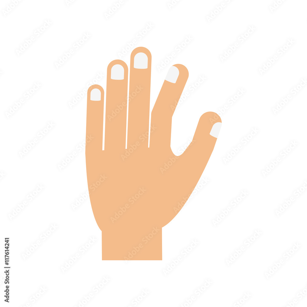 human hand palm fingers gesture icon. Isolated and flat illustration. Vector graphic human hand palm fingers gesture icon. Isolated and flat illustration. Vector graphic