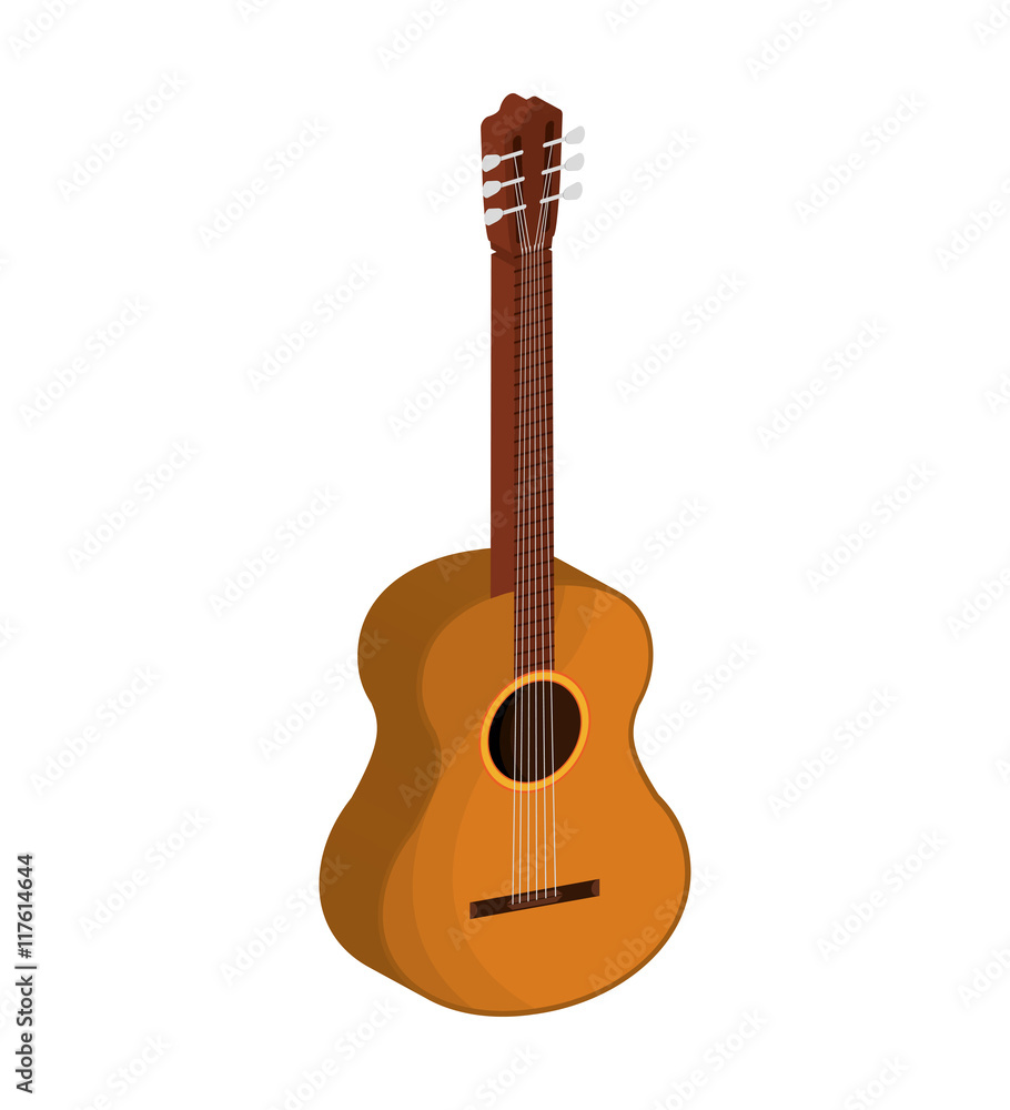 guitar instrument music sound icon. Isolated and flat illustration. Vector graphic