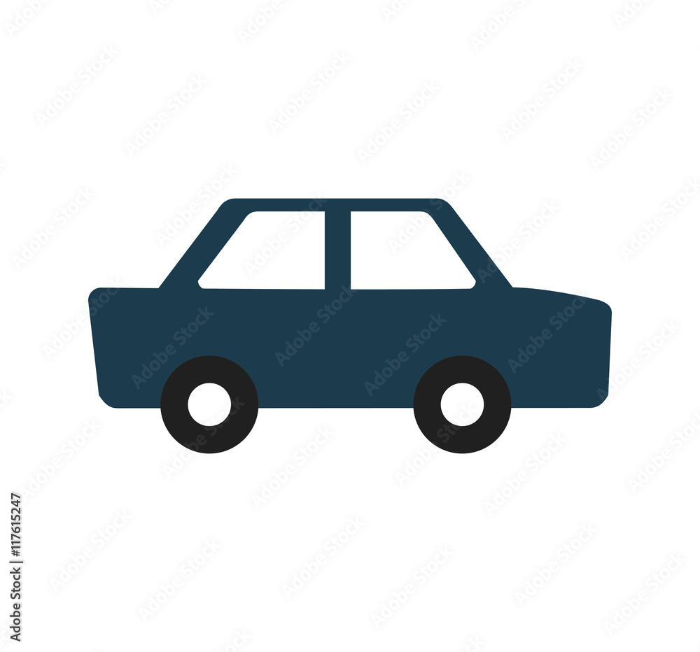 auto blue car transportation icon. Isolated and flat illustration. Vector graphic