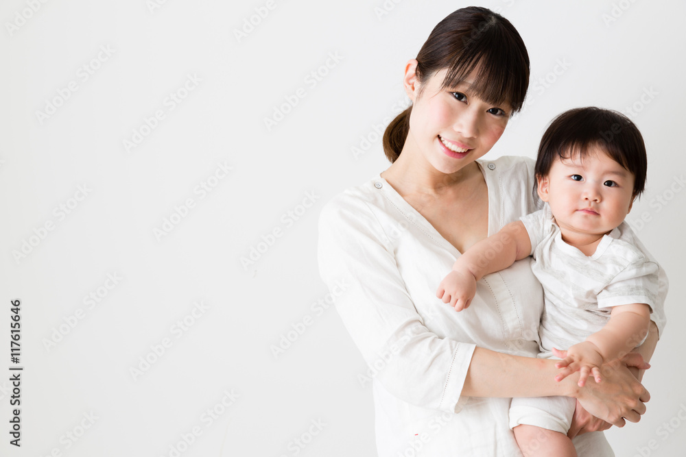 portrait of asian mother and baby portrait of asian mother and baby