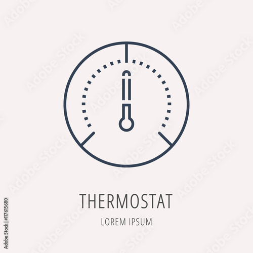 Vector Simple Logo Template Thermostat