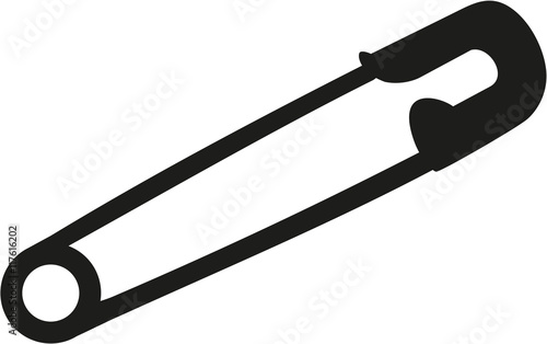 Safety pin needle