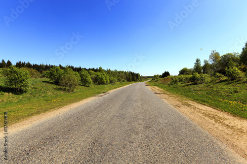 Spring road   countryside