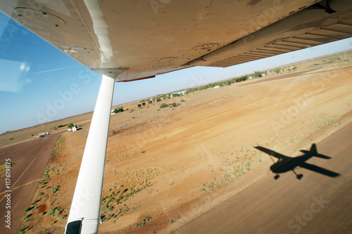 Small Airplane leaving William Creek Airport, Outback South Australia