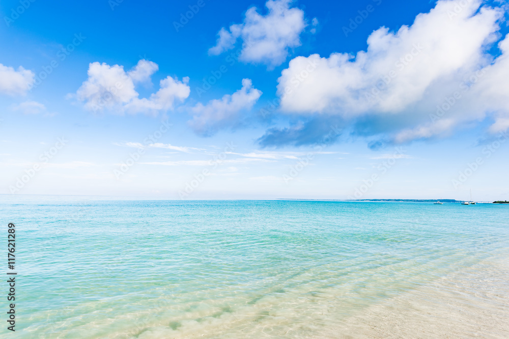 Obraz premium Beach, sea, landscape. Okinawa, Japan, Asia.