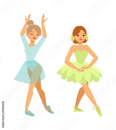 Ballerina dancer vector girl