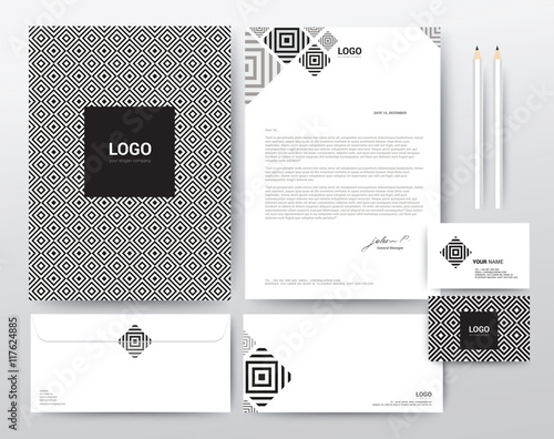 Corporate Identity Template, Modern Vector illustration