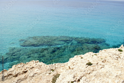 rocky coast   coastline with cliffs and pitfalls cyprus