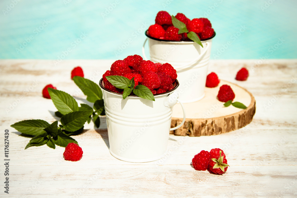 Ice cream with berries on wooden background Ice cream with berries on wooden background