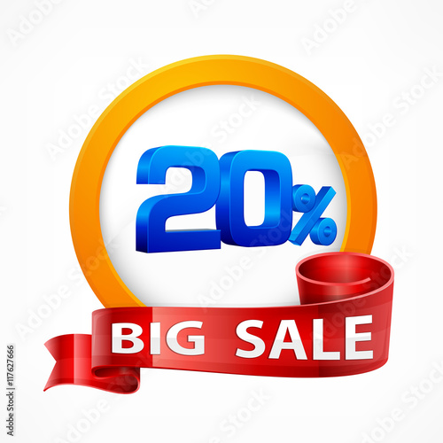 Big sale inscription label