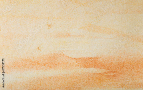 Brown hand painted watercolor background. Paper texture. photo