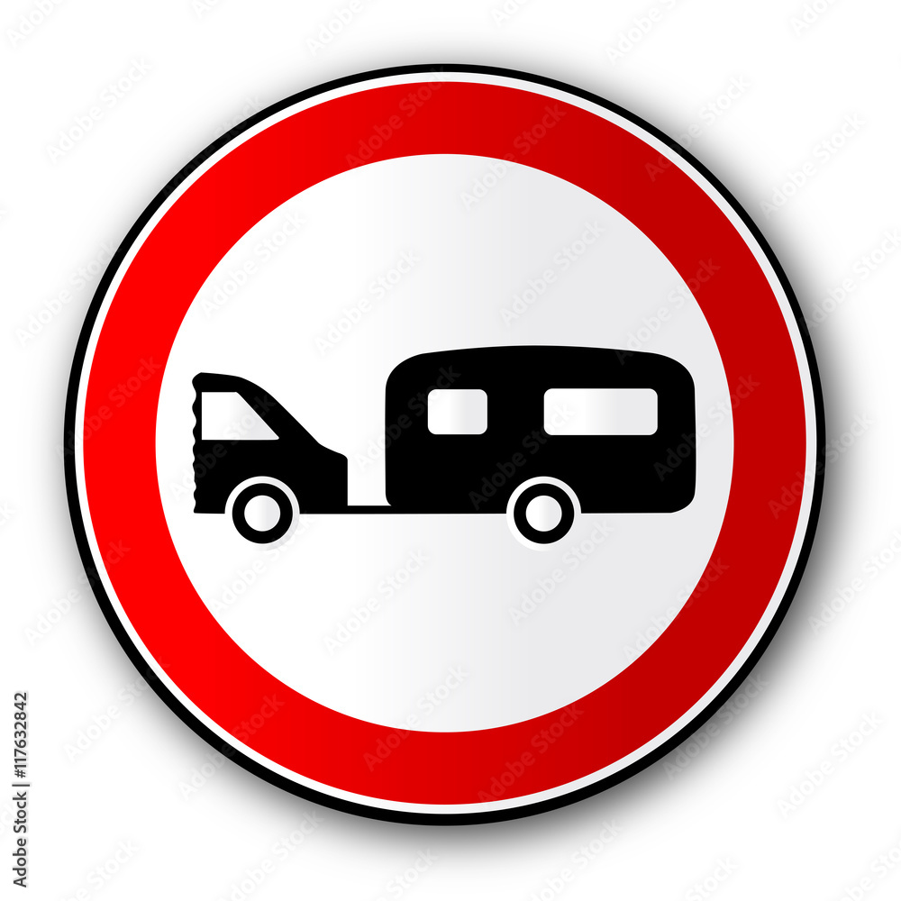 Caravan Road Traffic Sign Caravan Road Traffic Sign