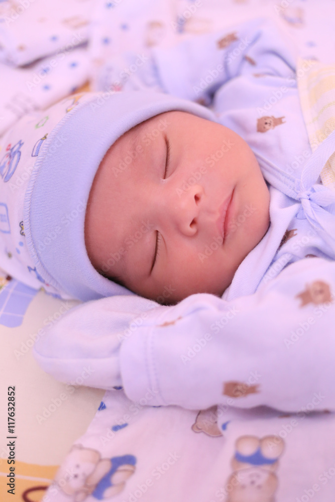 Asian baby is sleeping. Asian baby is sleeping.