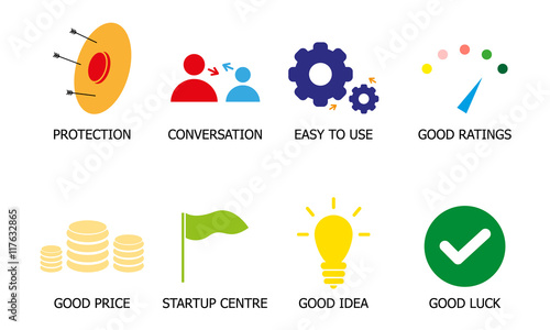 Good work strategy icons for web