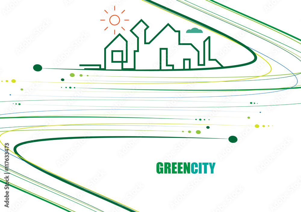 Obraz premium Green city. Ecology concept. Save life and environment