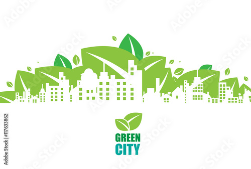 Green city. Ecology concept. Save life and environment
