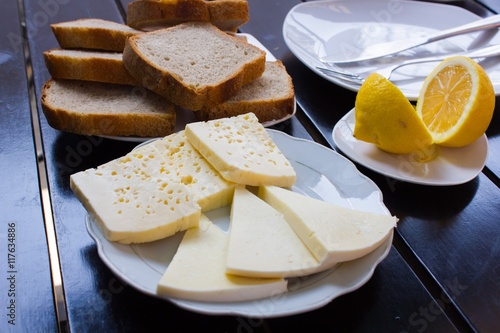 Delicious cheese on the table