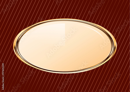 Gold round frame