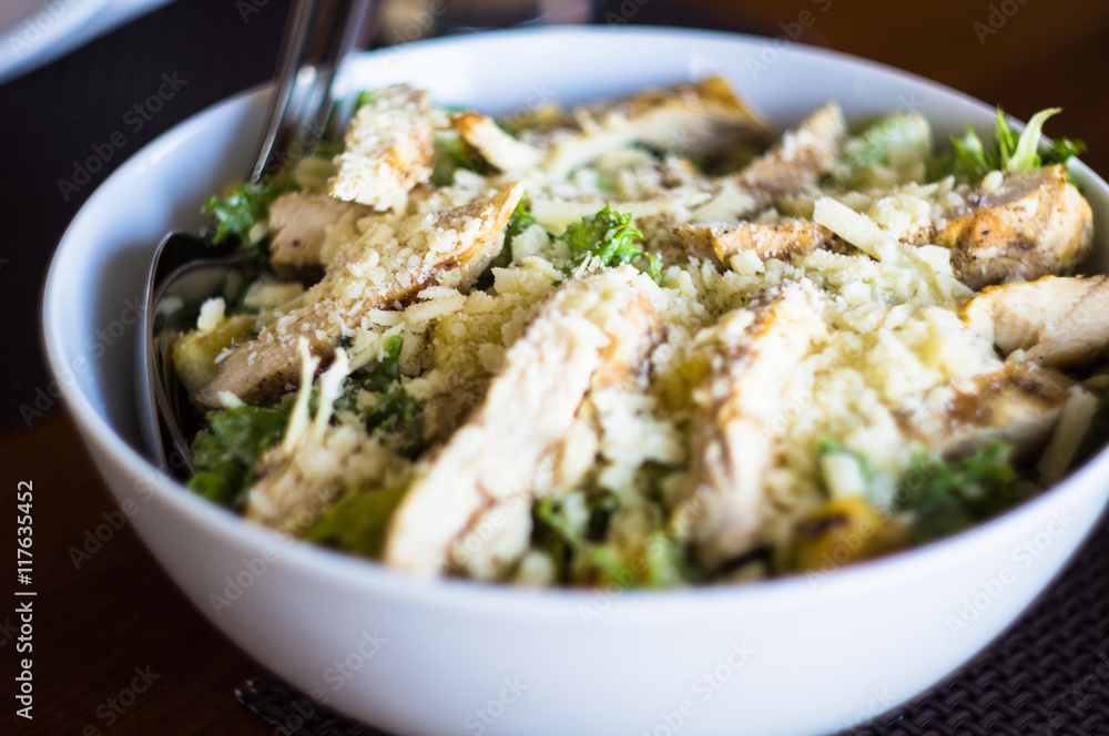 Chicken salad in the white bowl Chicken salad in the white bowl