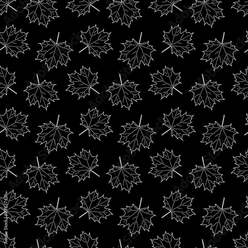 seamless pattern with Maple Leaf. vector