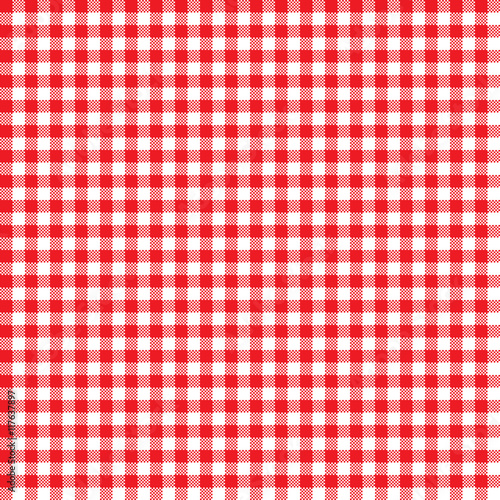 Seamless Gingham Pattern in Red